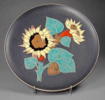 Ruscha, Wandteller Sonnenblumen