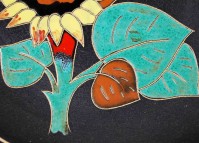 Ruscha, Wandteller Sonnenblumen