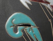 Ruscha, wallplate Reiher