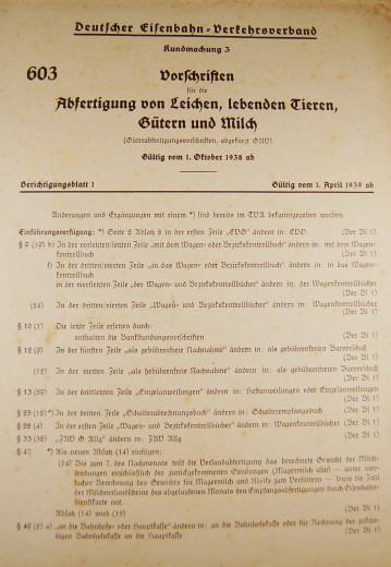 Güterabfertigungsvorschriften Deutsche Reichsbahn, Rundmachung 3