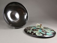 Karlsruher Majolika, lidded jar Meerestiere