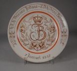 De Sphinx (Petrus Regout), Wandteller Prinses Juliana - Prins Bernhard