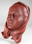 Achatit, Wandmaske Frau mit Kopfschal