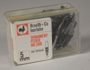 Brause & Co, Ornamentfeder Nr. 500; 5 mm; ca. 50 Exemplare