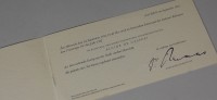 Einladung zur Überreichung des Karlspreis 1952 an Alcide De Gasperi - Original
