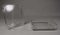 Vereinigte Lausitzer Glaswerke, Kubus-Geschirr, Kasten sowie Deckel; 