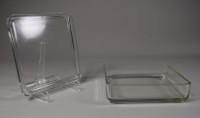 Vereinigte Lausitzer Glaswerke, Kubus-Geschirr, Kasten sowie Deckel; 