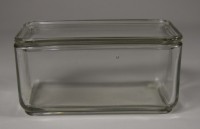 Vereinigte Lausitzer Glaswerke, Kubus-Geschirr, Halber Kasten sowie Deckel; 