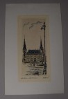 Klein, A.; Radierung Aachen Rathaus