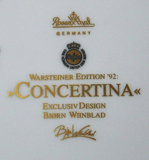 Rosenthal, Wandteller Concertina