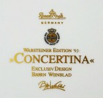 Rosenthal, wallplate Concertina