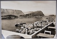 lesund. Turistbt ved Stornespiren fra Fjellstua - postcard from war