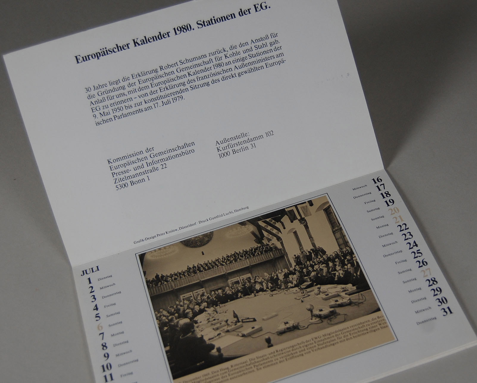 Europäischer Kalender 1980. Stationen der EG